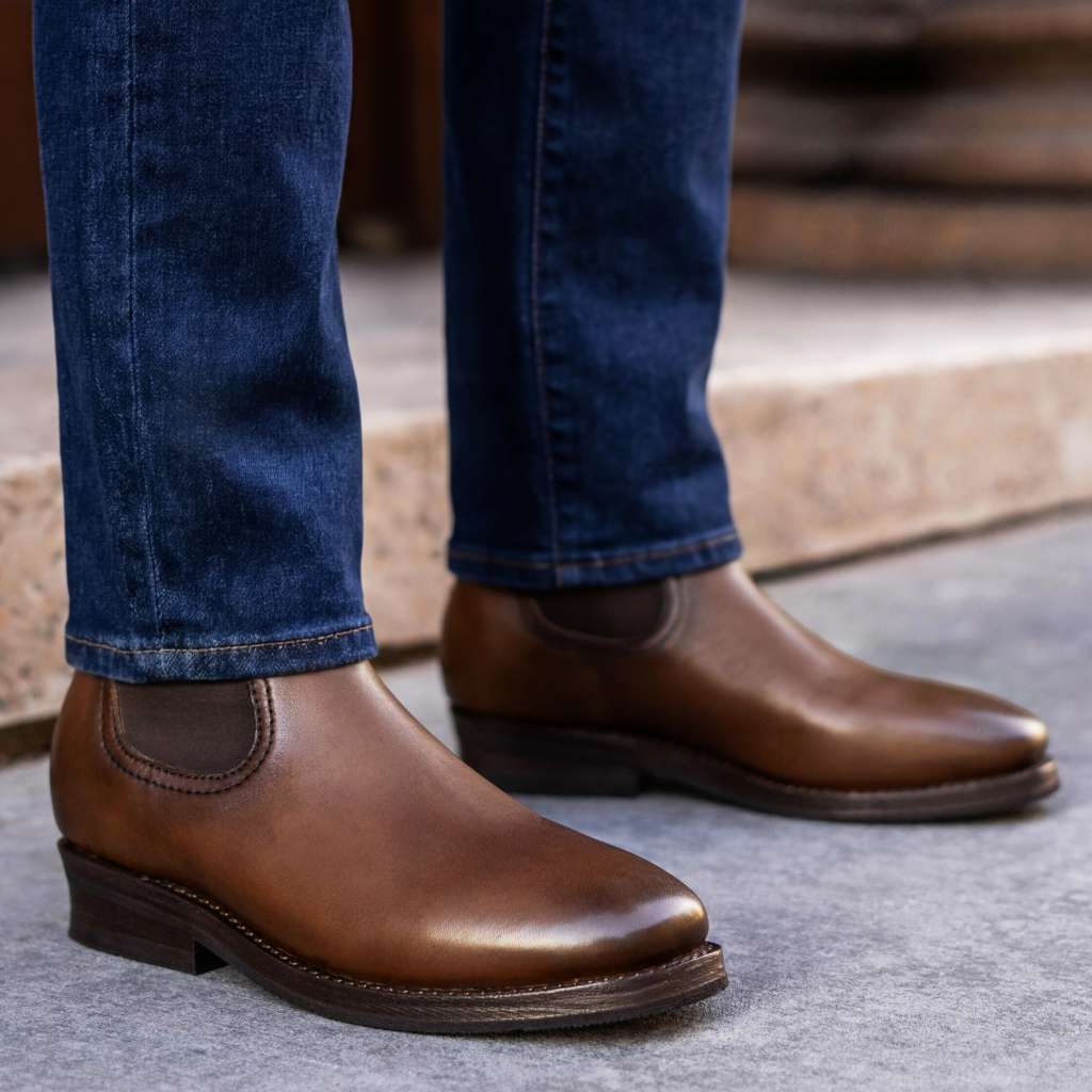 Men's Journeyman Boot In Brown 'Amaretto' Leather - Thursday