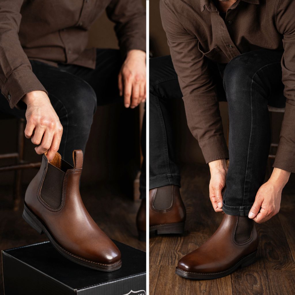 Men's Journeyman Boot In Brown 'Amaretto' Leather - Thursday