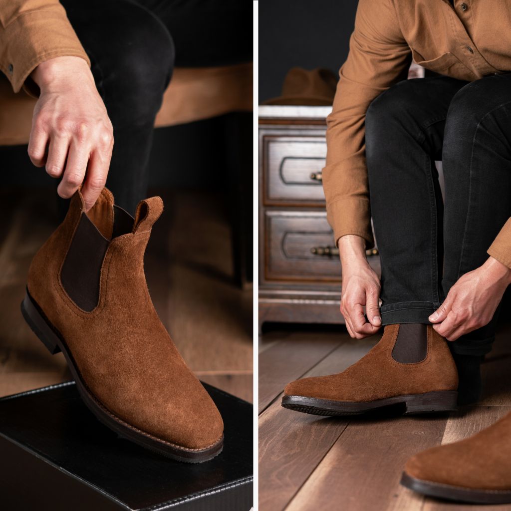 Men's Journeyman Boot In New England Snuff Suede - Thursday