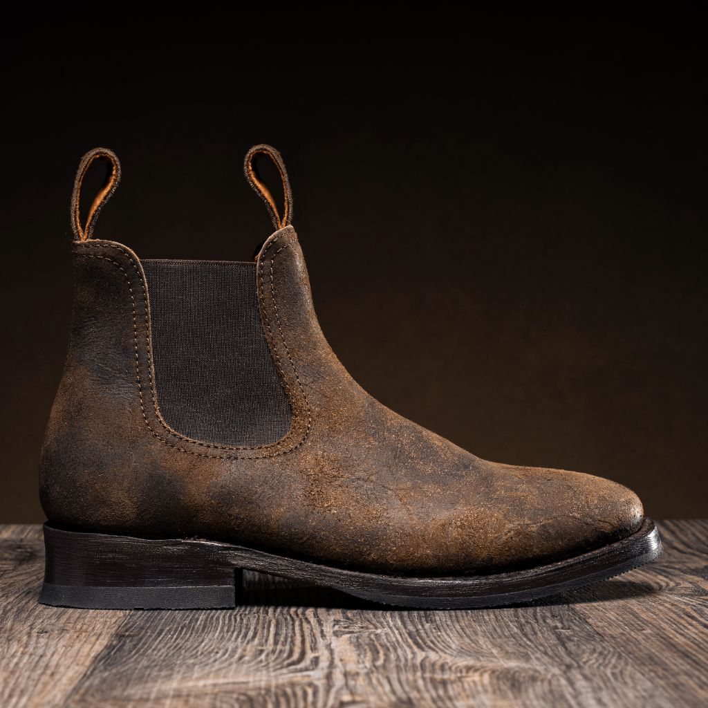 Men's Journeyman Boot In Brown Stone Rambler Leather - Thursday