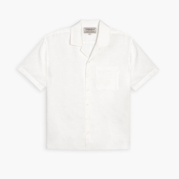 Linen Camp Shirt | White