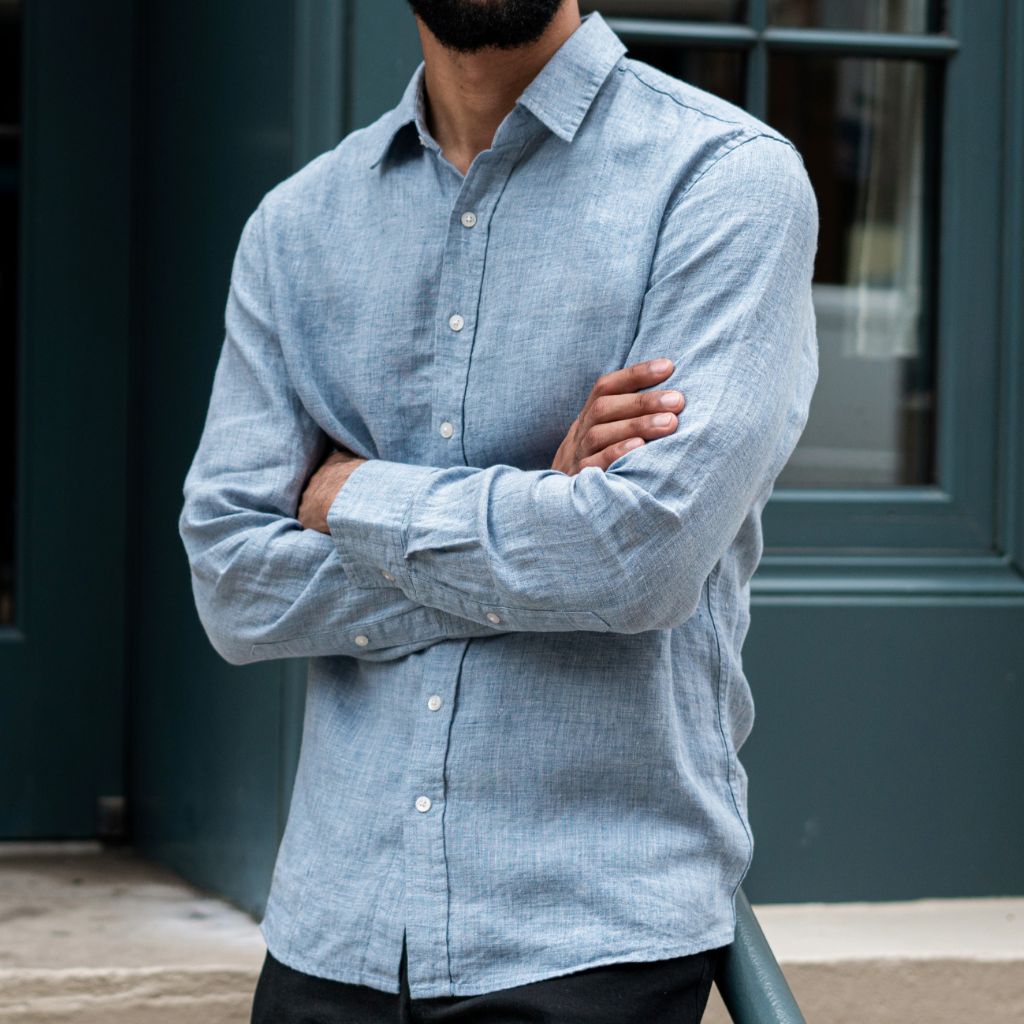 Linen Shirt Blue1