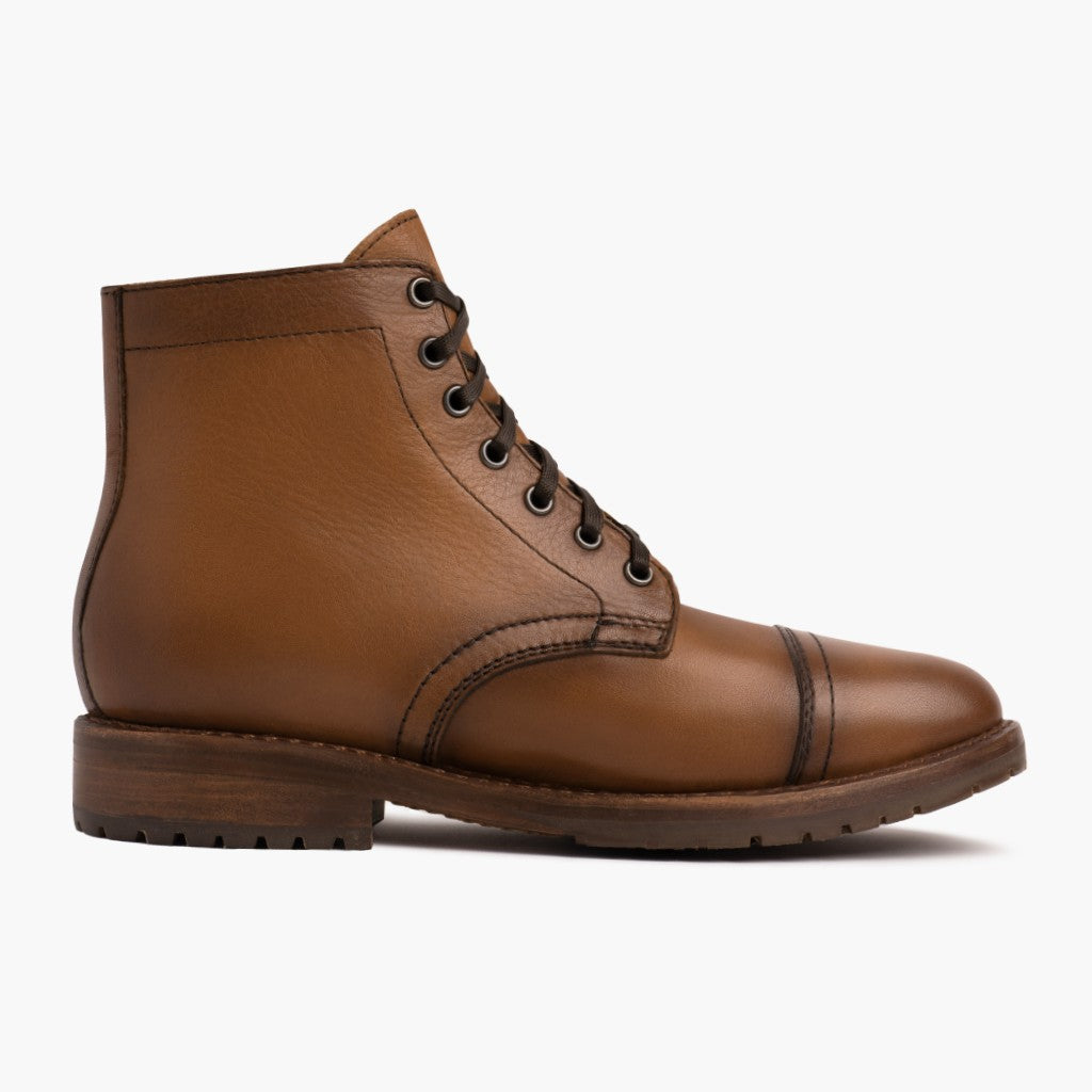 Men's Major Zip-Up Boot In Tan 'Cuero' Leather Thursday Boots