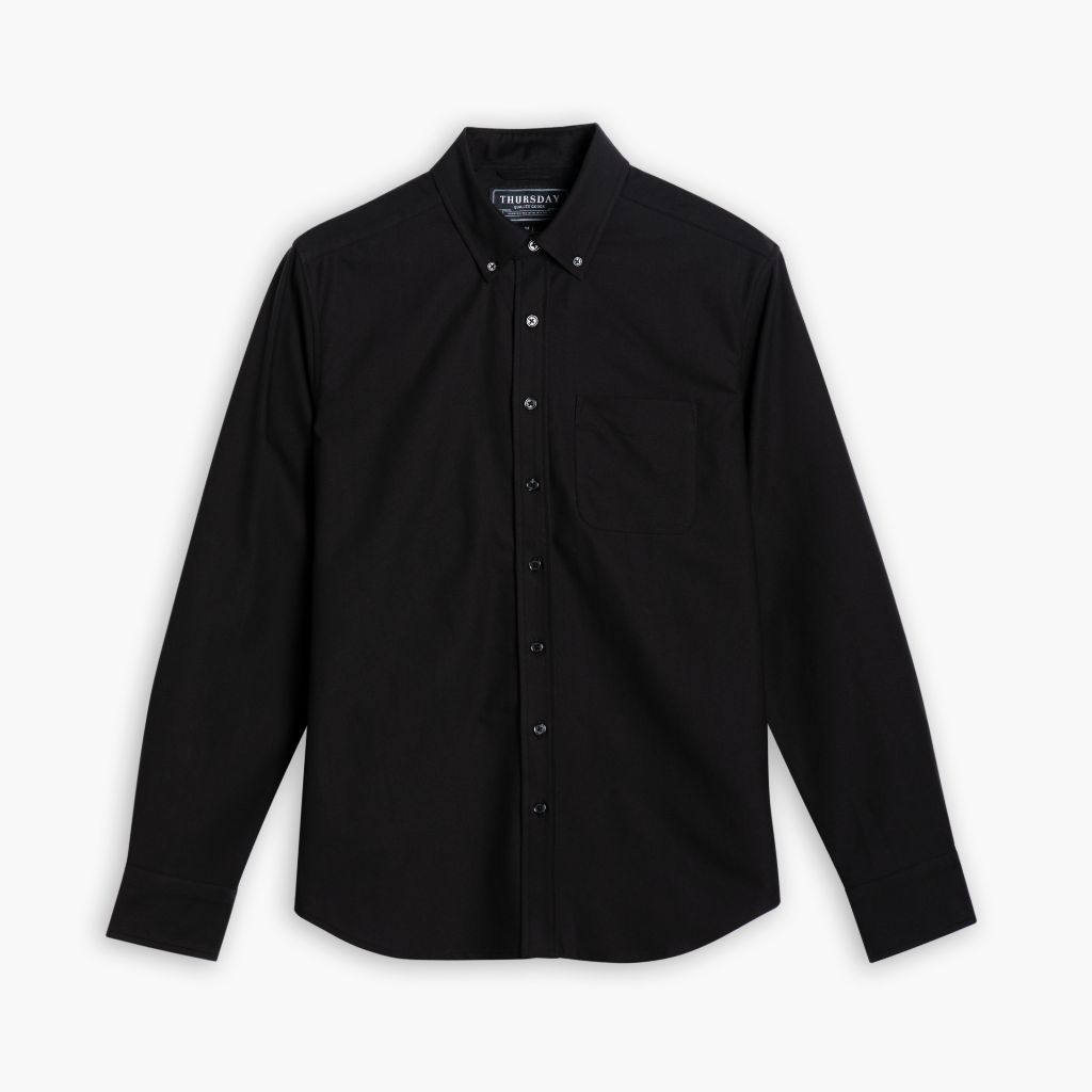 Thursday Boot Company Men's Black Cotton Oxford Shirt Size M Thursday Boot Company Men's Black Cotton Oxford Shirt Size M