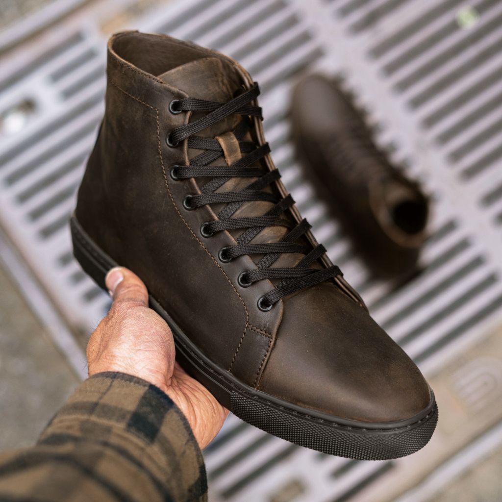 Men's Premier Leather High Top In Brown 'Tobacco' Leather Thursday