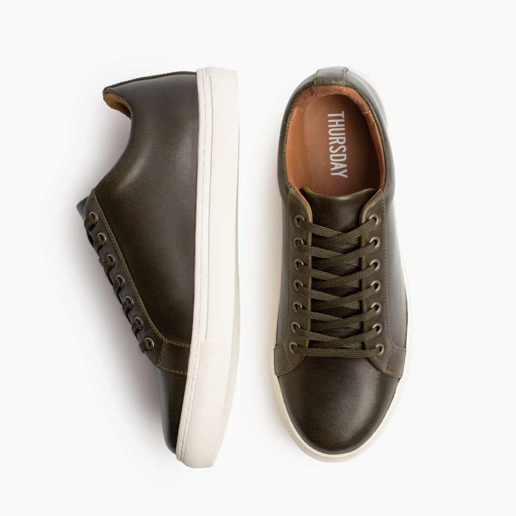 Men's Premier Low Top Sneaker in Dark Olive 'Cactus'
