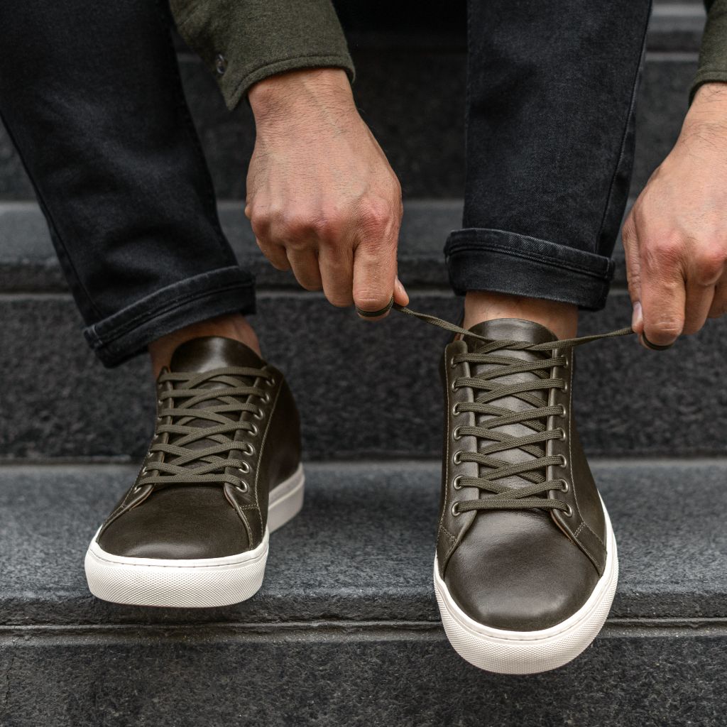 Men's Premier Low Top Sneaker in Dark Olive 'Cactus' - Thursday