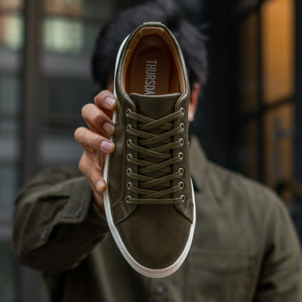 Men's Premier Low Top Sneaker in Dark Olive 'Cactus' - Thursday