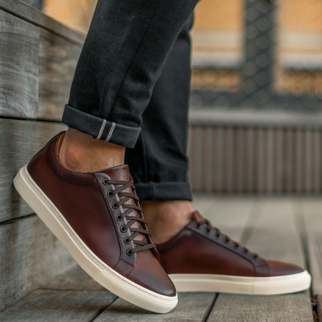 Men's Premier Low Top In Coffee Brown Leather - Thursday