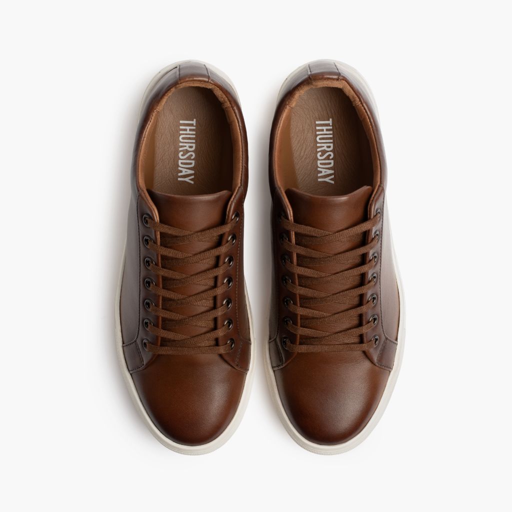 Men's Premier Low Top In Brown 'Hickory' Leather - Thursday