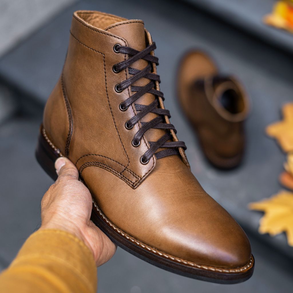 Men's President Lace-Up Boot In Amber Wheat - Thursday