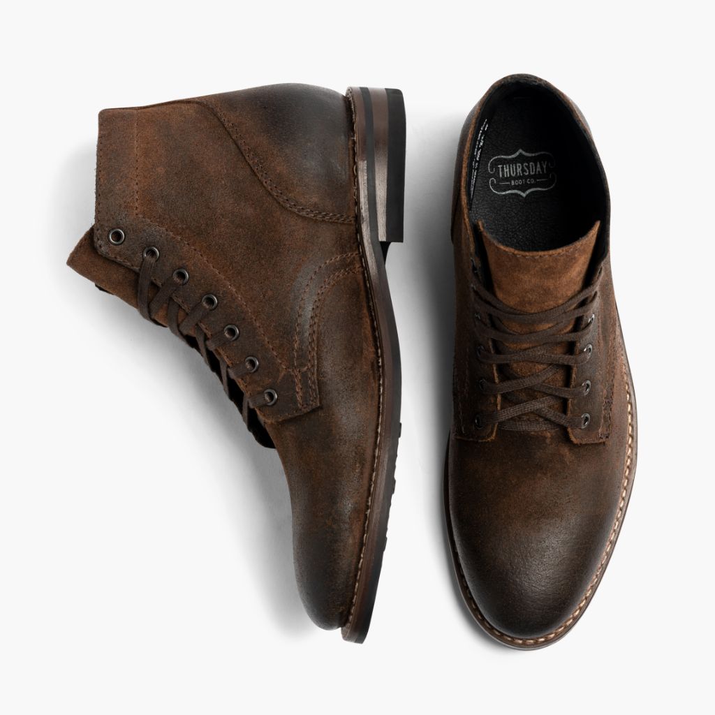 Men's President Lace-Up Boot In Mocha Brown Suede