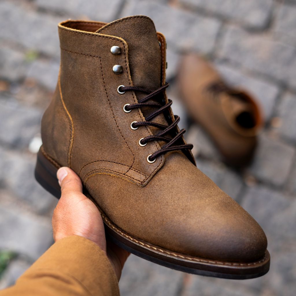 Thursday Boot Co Mens Tan Brown Suede Lace Up President Boots Ankle Sz 8.5 Thursday Boots President Mocha Mens 7.5 Brown Suede Lace Up  main image 4