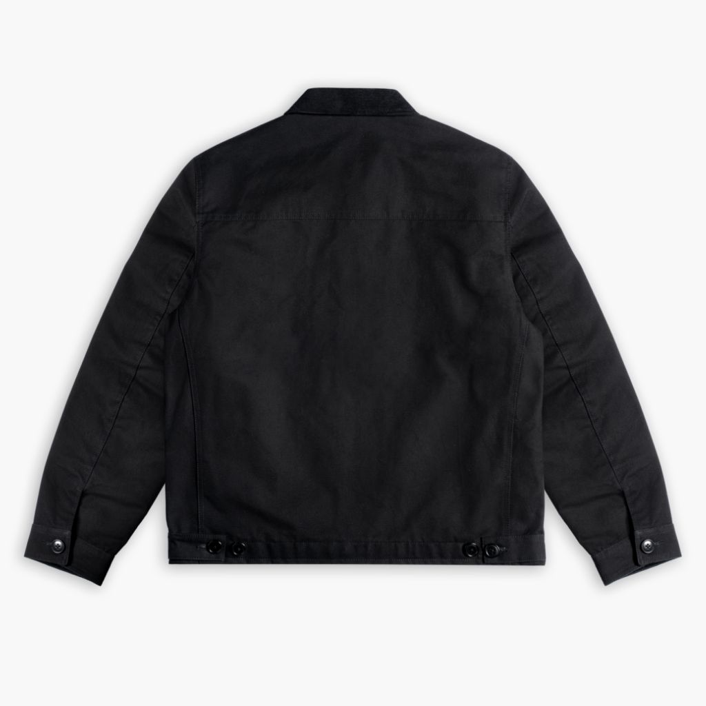 Men's Ranger Jacket in Black Dry Waxed Canvas - Thursday