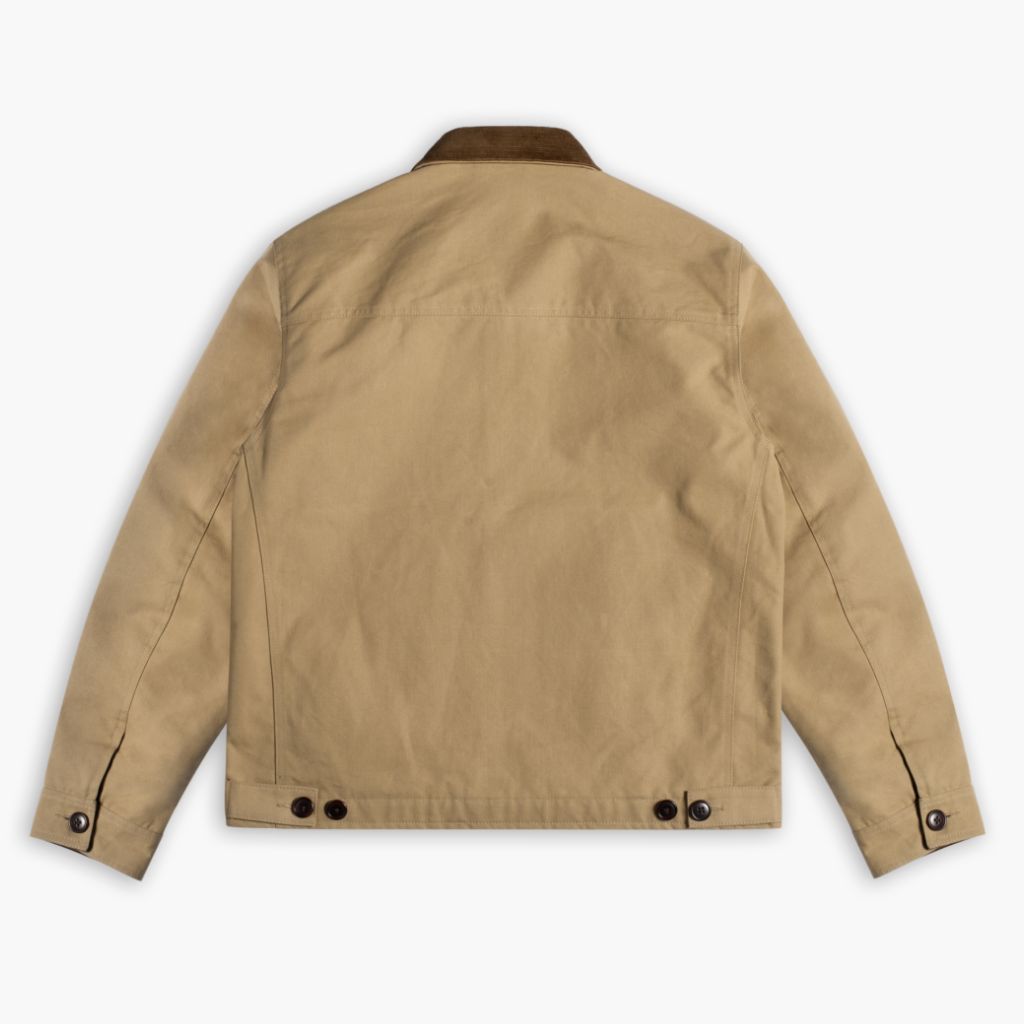 Men's Ranger Jacket in Khaki Dry Waxed Canvas - Thursday