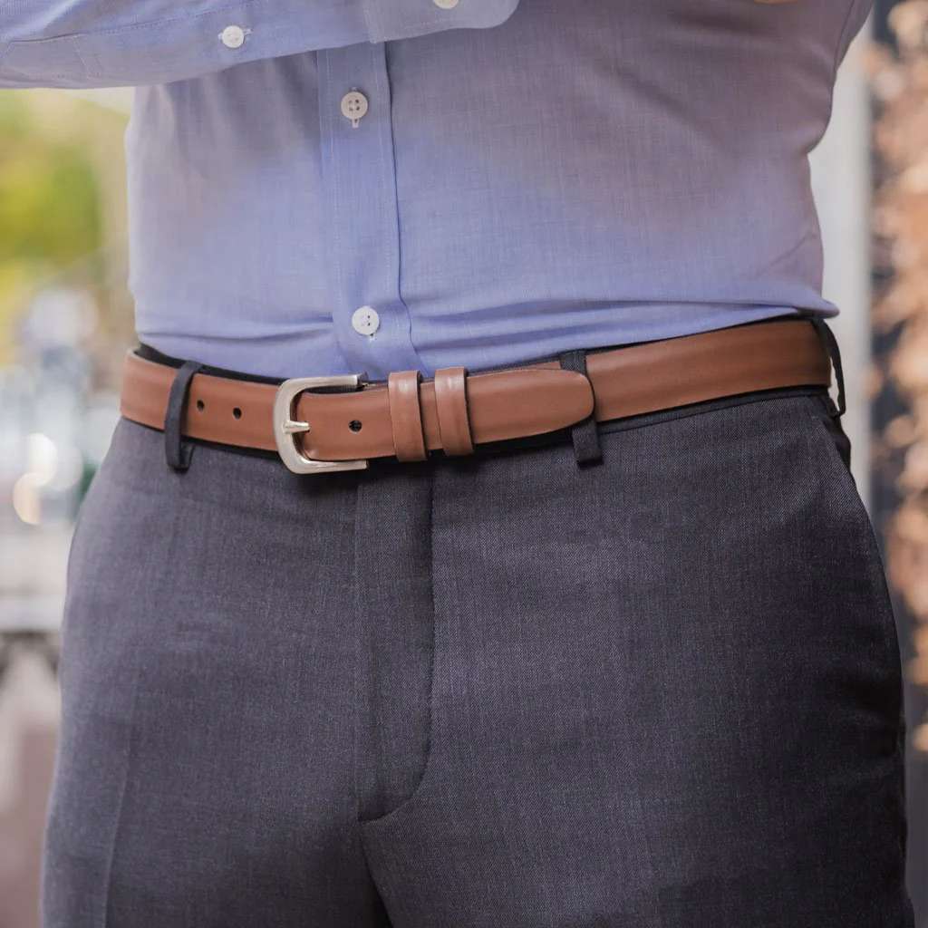 Men's Slim Leather Belt In Chestnut Tan - Thursday Boot Company Men's Slim Leather Belt In Chestnut Tan - Thursday Boot Company