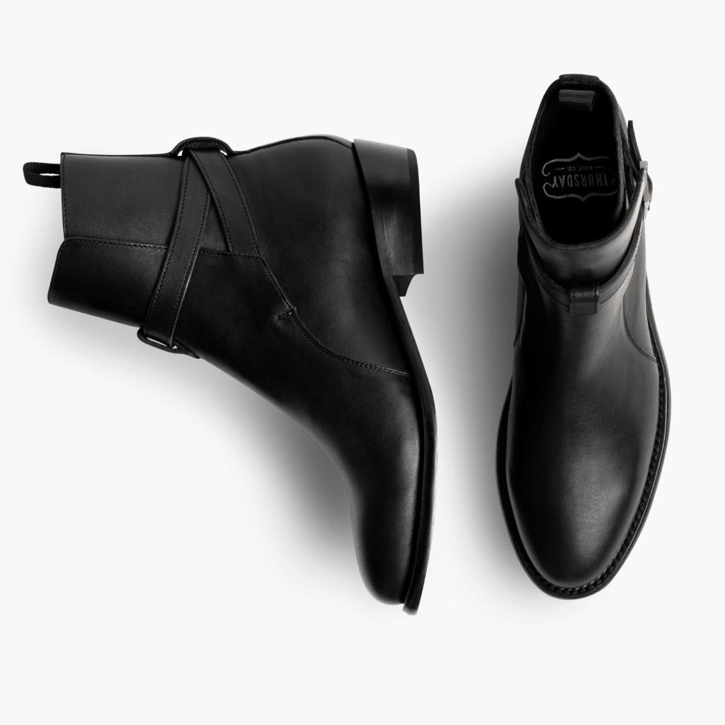 Men's Rogue Jodhpur Boot In Black Leather - Thursday Boot