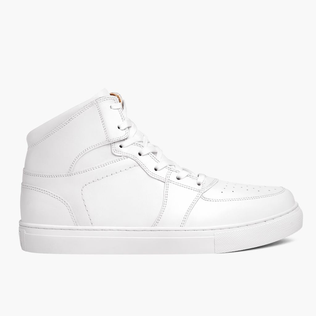 Men's Showtime High Top Sneaker In White Leather Thursday