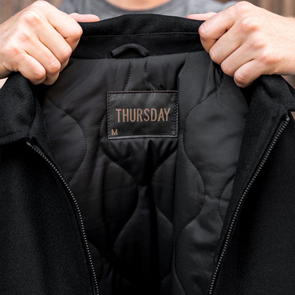 Men's Heavyweight Station Wool Jacket In Black - Thursday