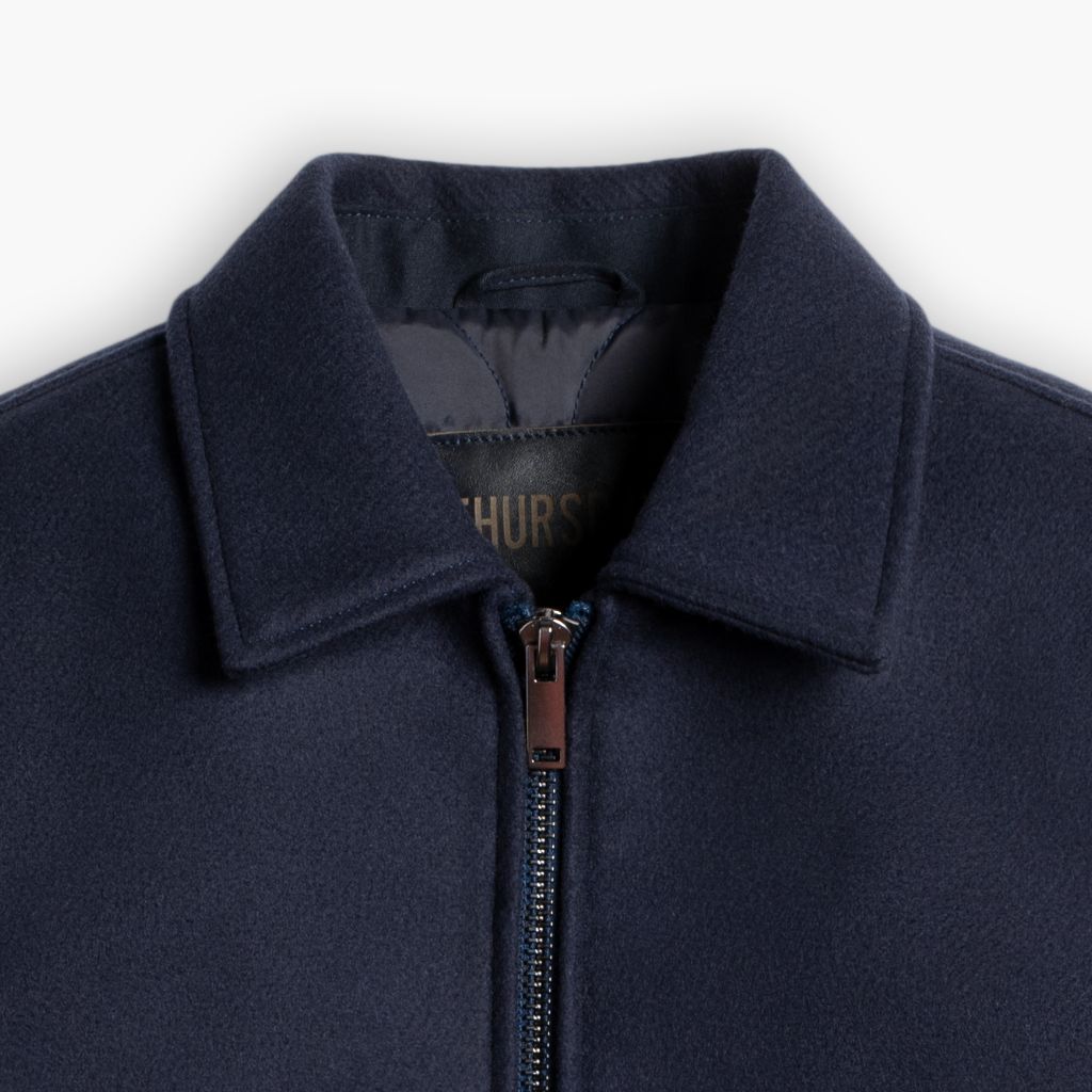 Men's Heavyweight Station Wool Jacket In Navy - Thursday
