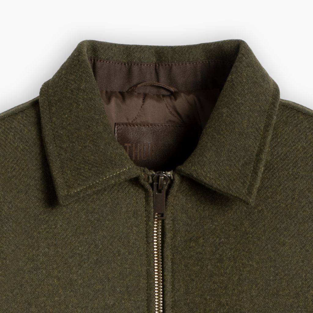 Men's Heavyweight Station Wool Jacket In Olive - Thursday