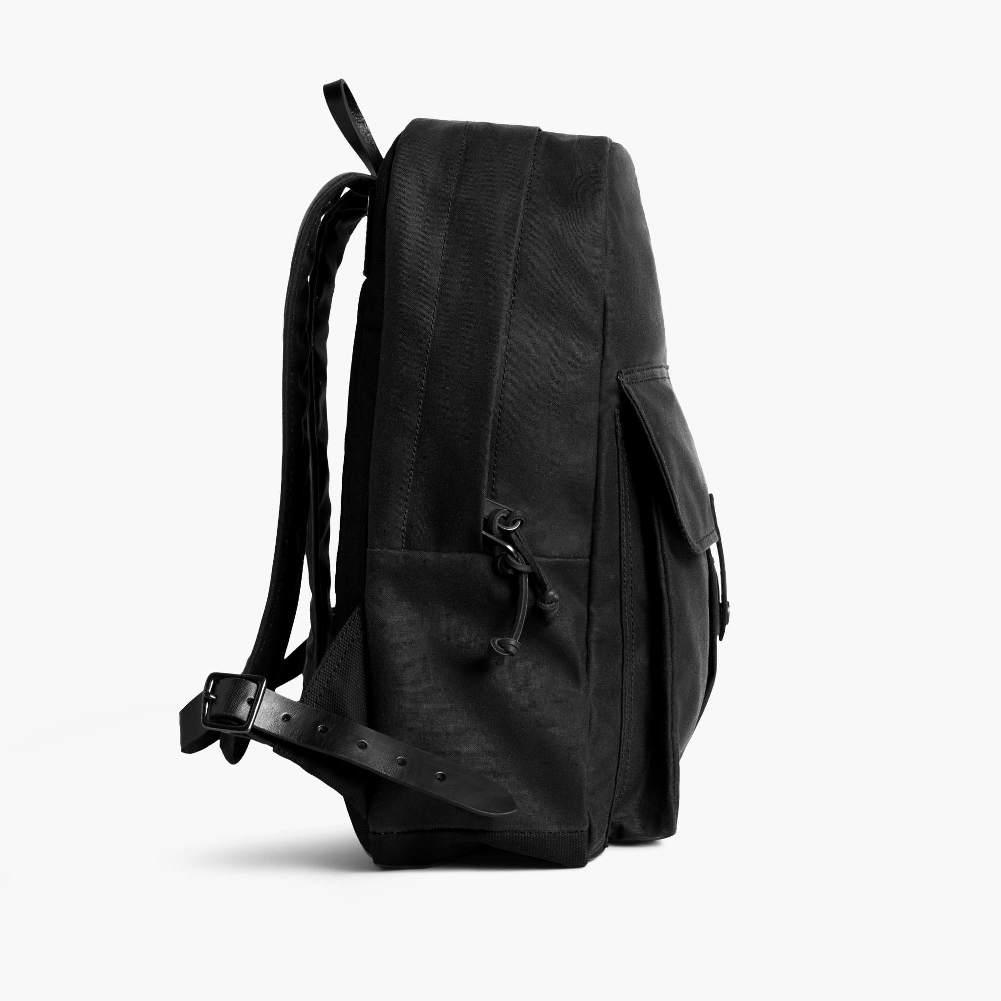 Men's Adventure Pack in Black Waxed Canvas - Thursday