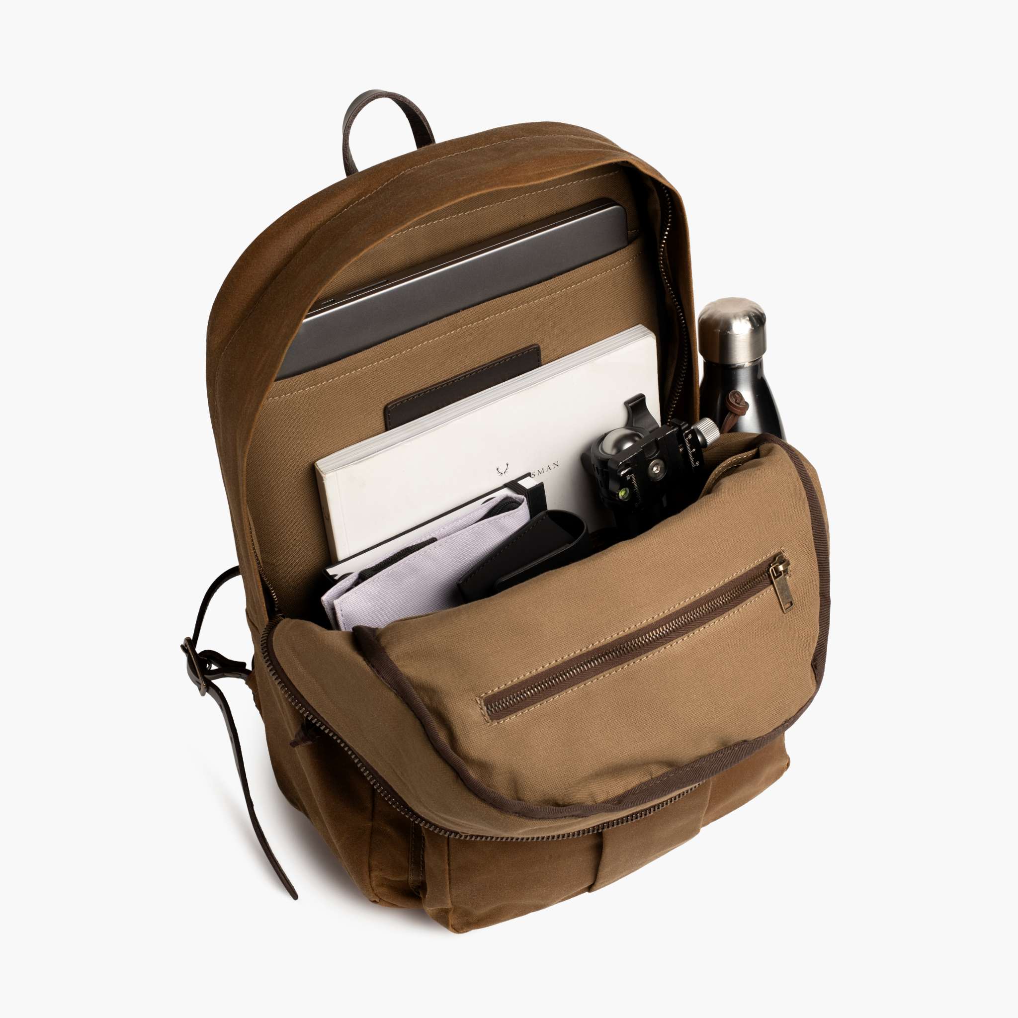 Men's Adventure Pack in Tan 'Coyote' Waxed Canvas - Thursday