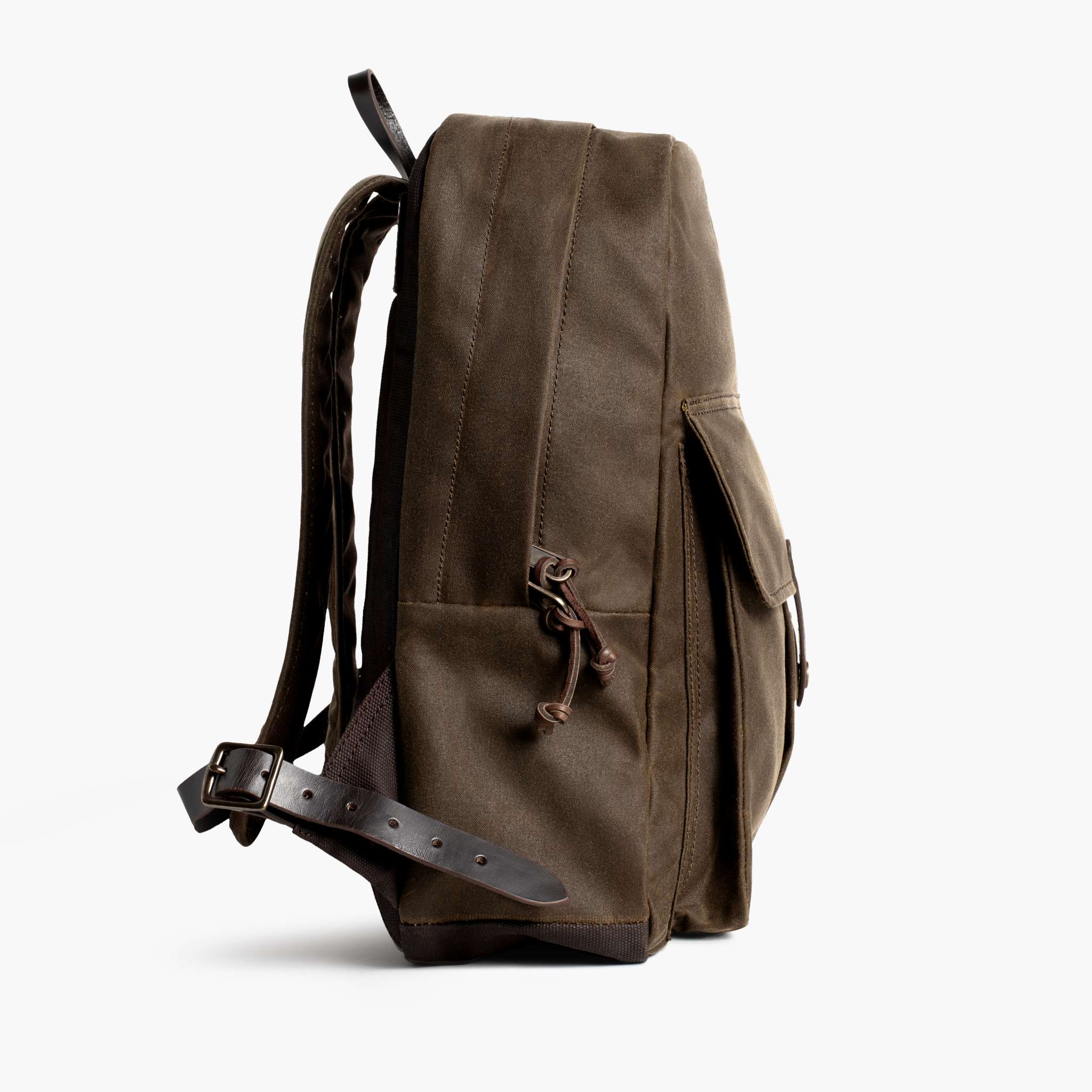 jansport adventure leather backpack Men's Adventure Pack in Dark Olive Waxed Canvas