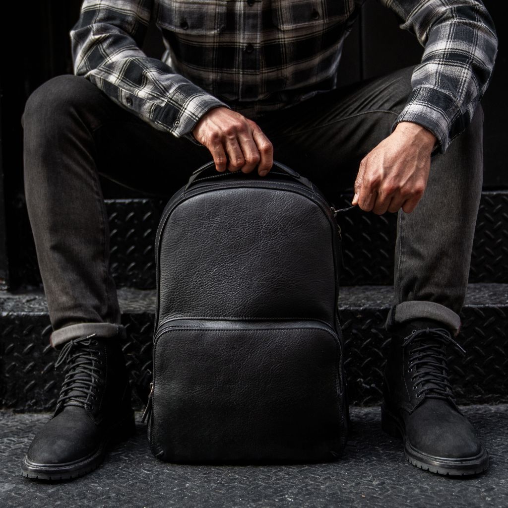 backpack with leather boot Perfecto Backpack