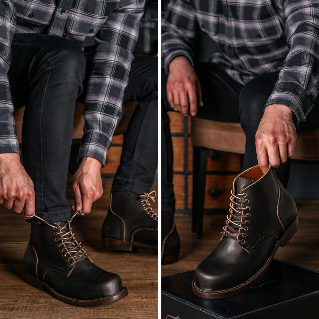 Men's Brawler Boot In Black x Natural Teacore Leather - Thursday