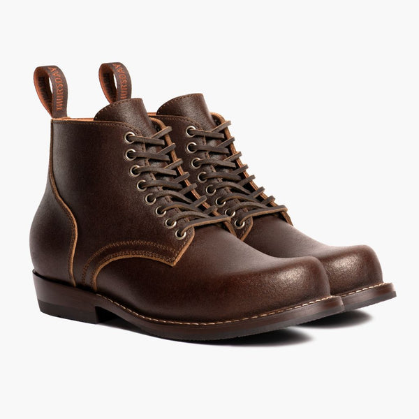 Men's Heritage Captain Boot In Rustic Brown Leather - Thursday