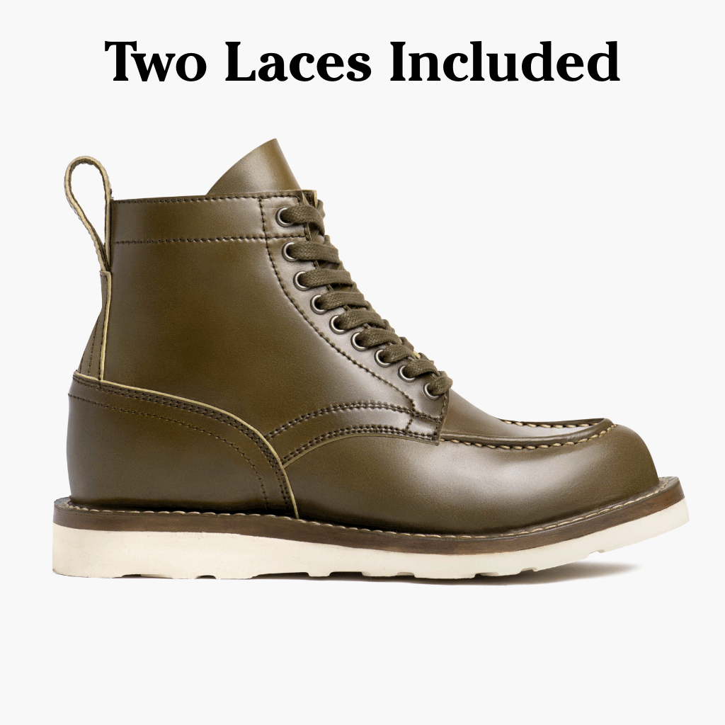 Men's Builder Boot In Olive Shinki Cordovan Leather - Thursday