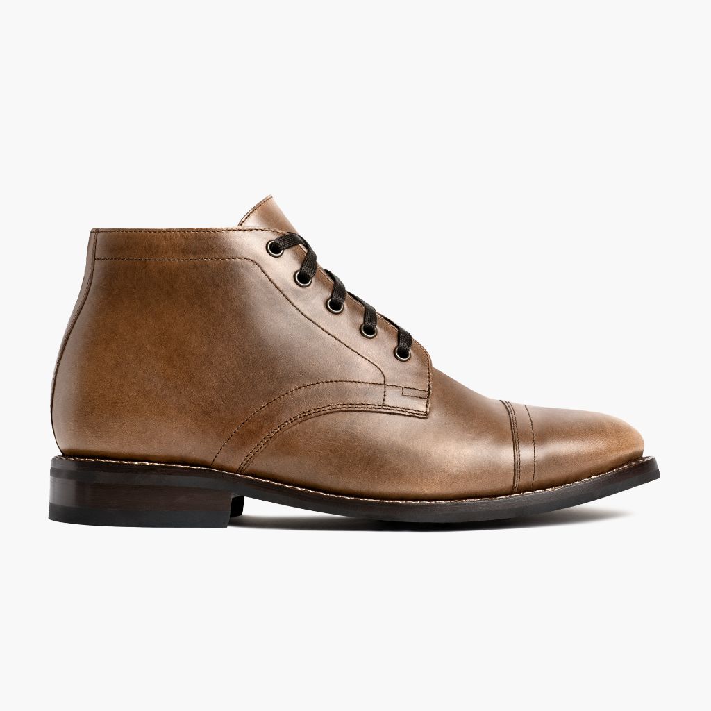 Men's Cadet Lace-Up Boot In Brown 'Rich Mahogany' Leather - Thursday