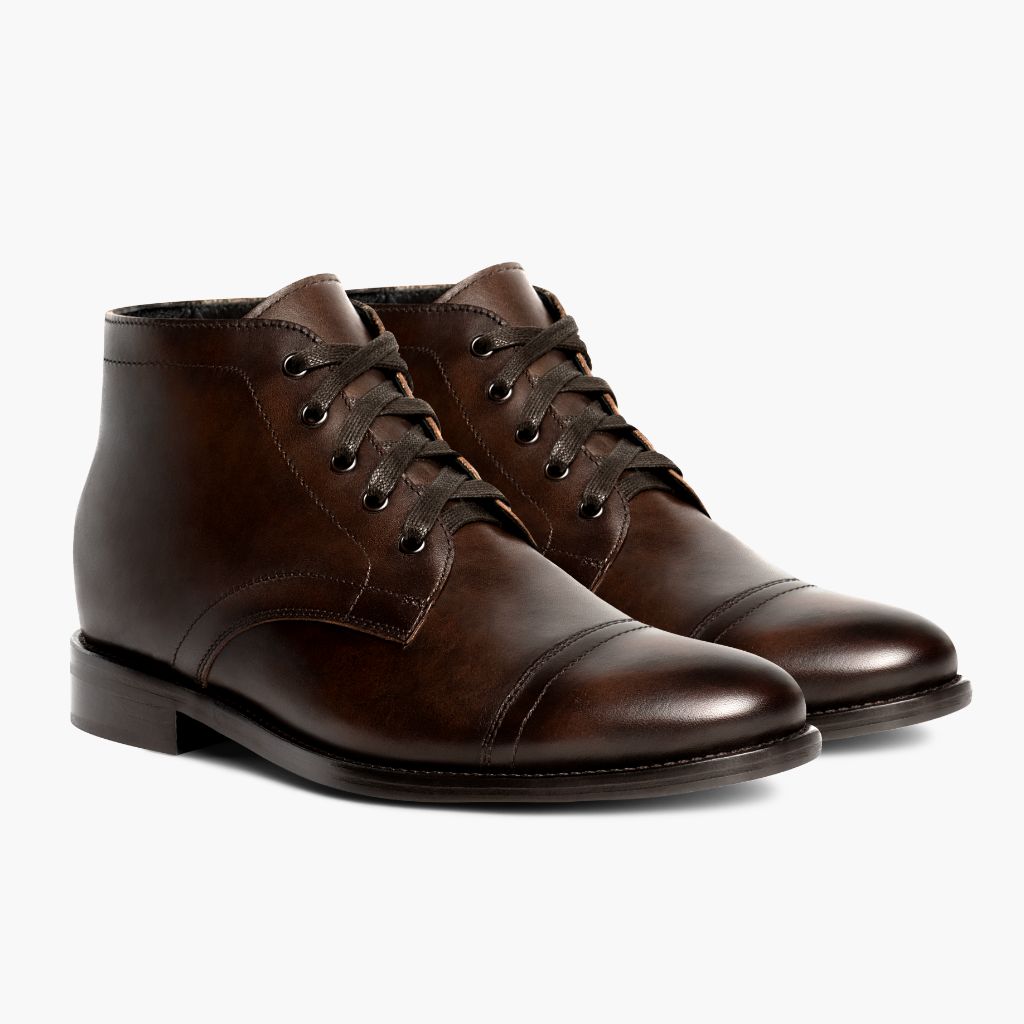 Men's Cadet Lace-Up Boot In Brown 'Rich Mahogany' Leather Thursday