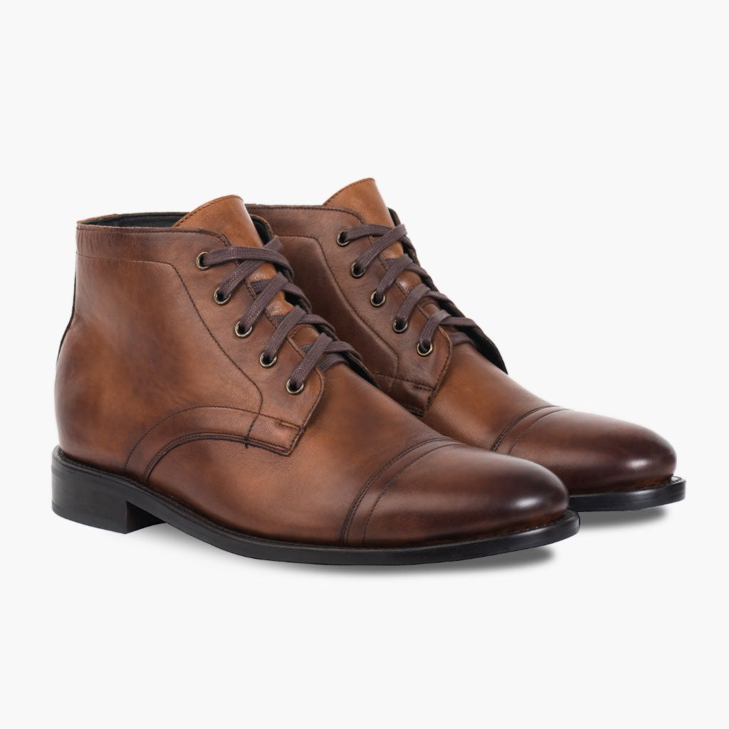 Men s Cadet Lace Up Boot In Walnut Tan Leather Thursday Boot Company