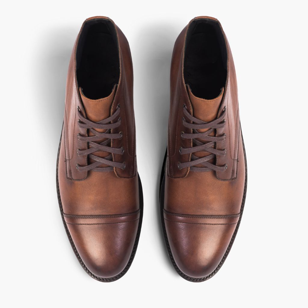 Men's Cadet Lace-Up Boot In Walnut Tan Leather - Thursday Boot Company