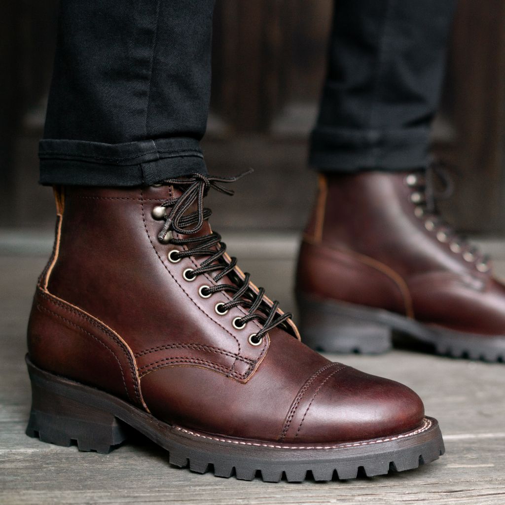 美品 Thursday Boot Co.レザーブーツ US12 ブラウン 本革 Men's Challenger Boot In Brown 'Whiskey' Leather - Thursday