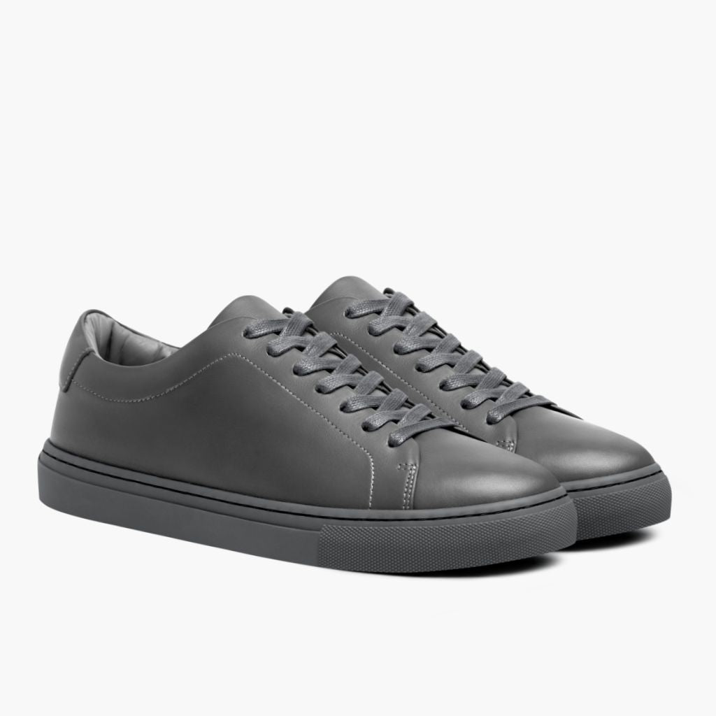 Comfortable Dress Best Dress Sneakers For Men Nothing New Men's Grey Deluxe Low Top Recycled Leather Comfortable Dress Best Dress Sneakers For Men Nothing New Men's Grey Deluxe Low Top Recycled Leather