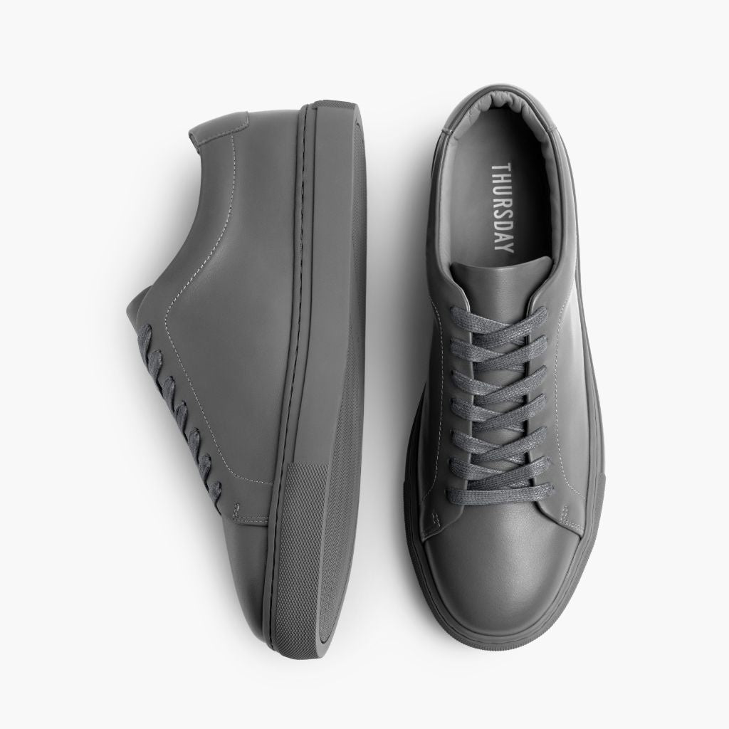 Men's Encore Low Top Sneaker In Steel Grey Leather - Thursday