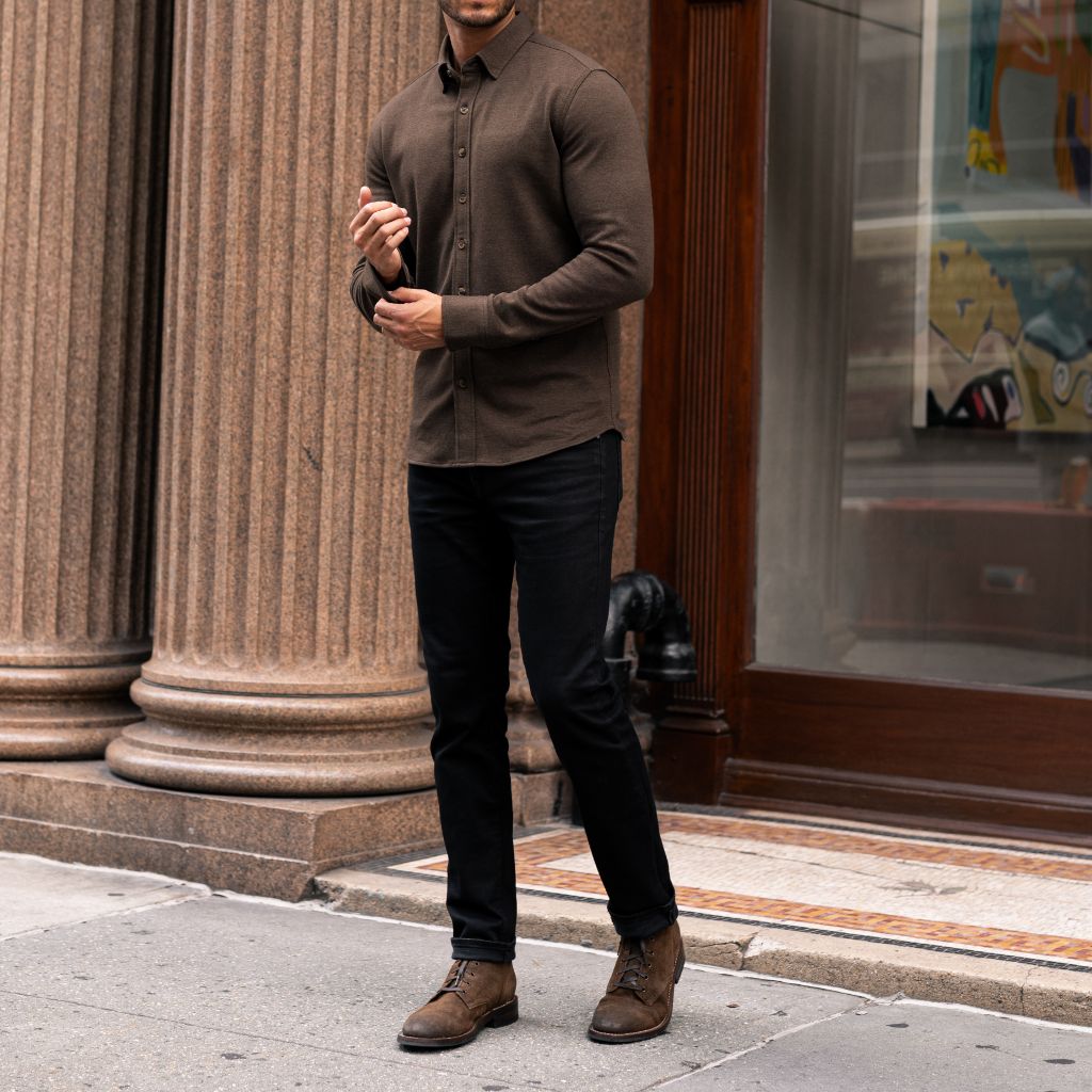 Men's Everyday Button-Down Shirt in Brown