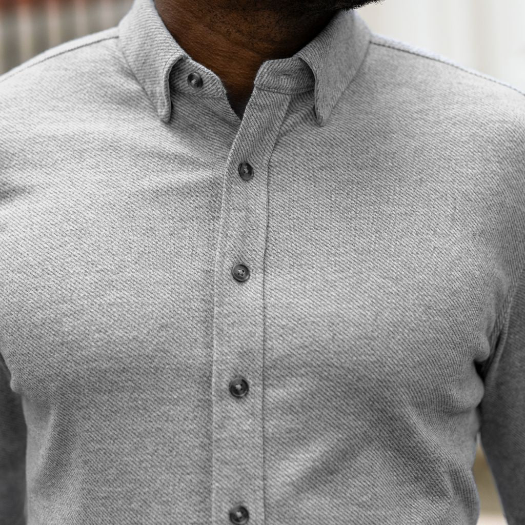 Men's Everyday Button-Down Shirt in Light Grey