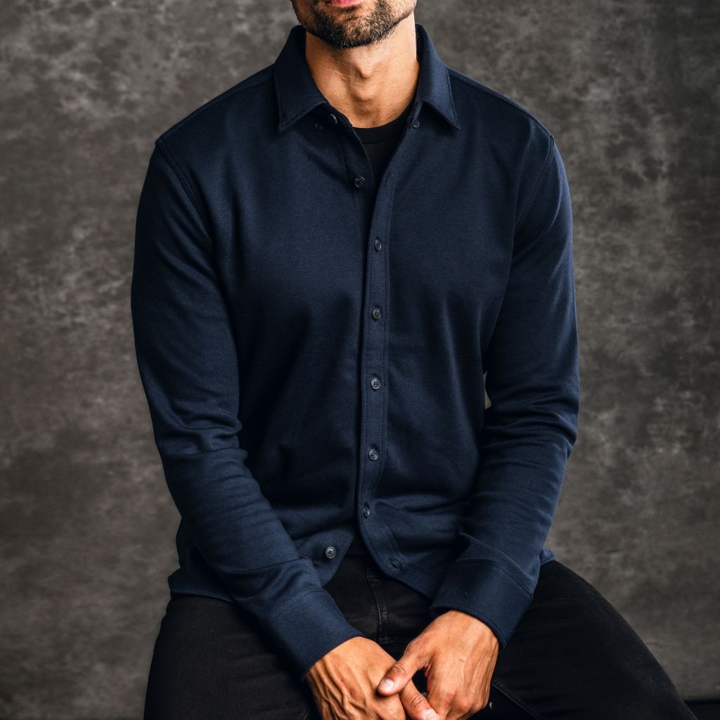 Men's Everyday Button-Down Shirt in Navy Blue - Thursday