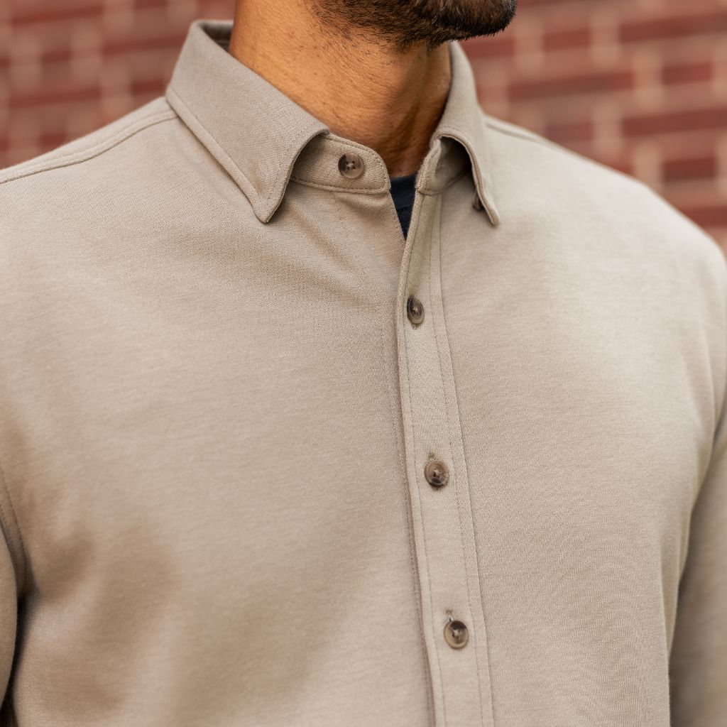 Men's Everyday Button-Down Shirt in Taupe