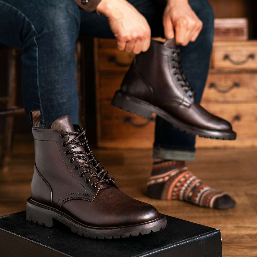 Thursday Hero Lace-Up Boots in Dark Brown - Men\'s Men main image 4