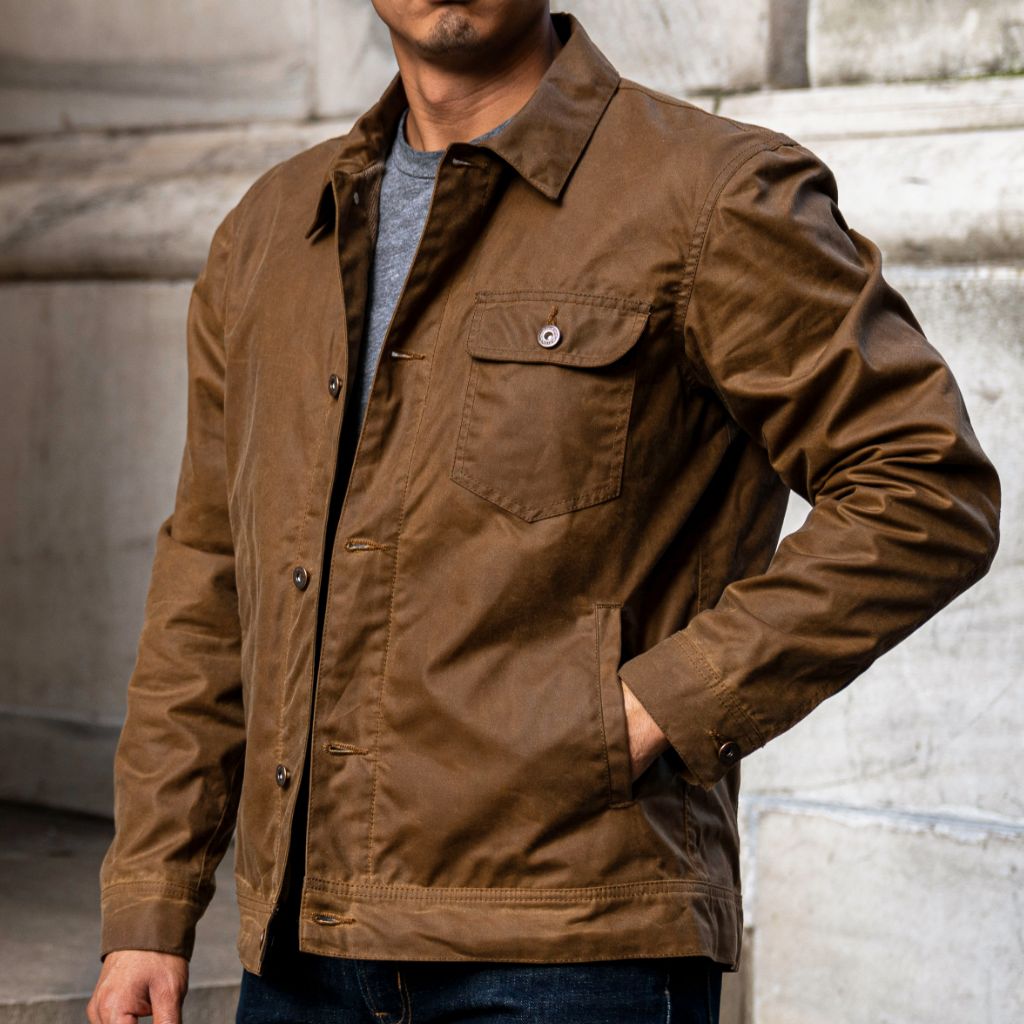 Waxed Canvas Field Jacket Coyote1