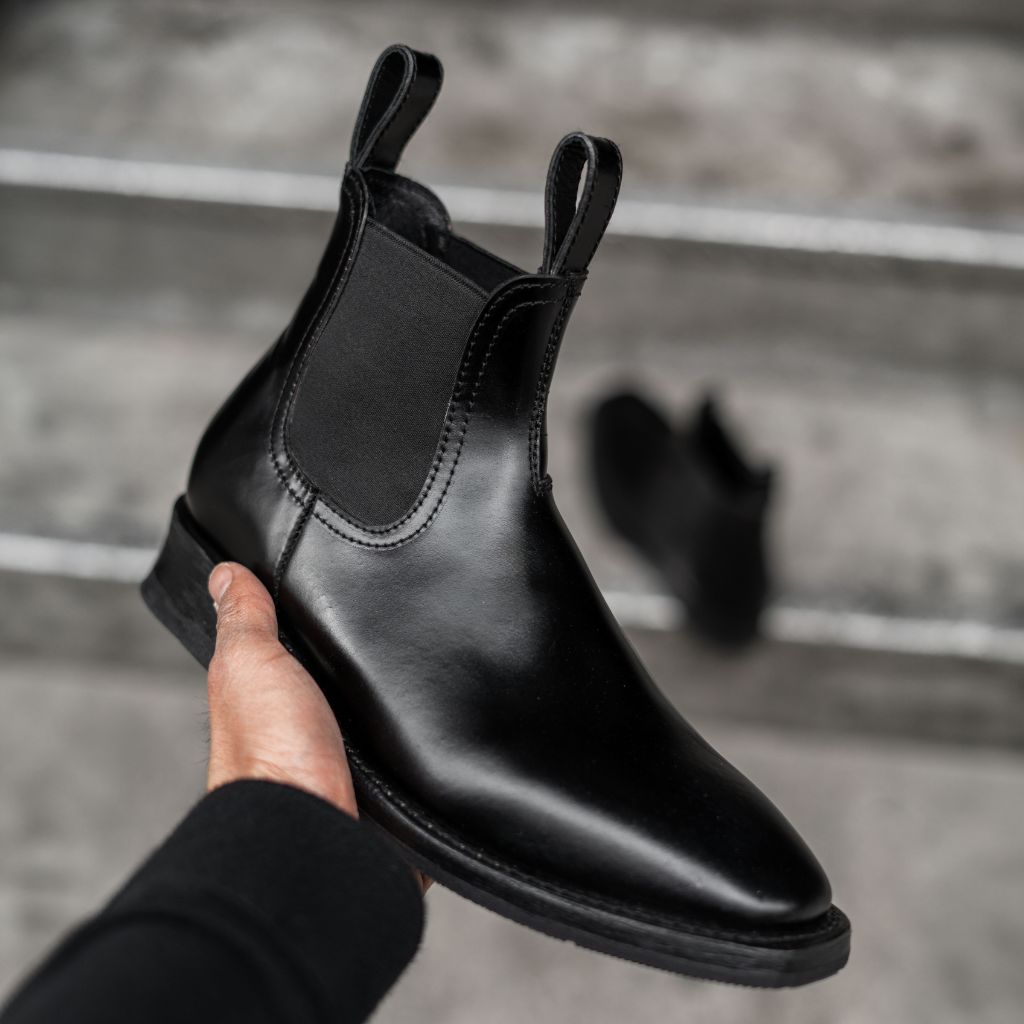 Men's Journeyman Boot In Black Aniline Shell Cordovan - Thursday