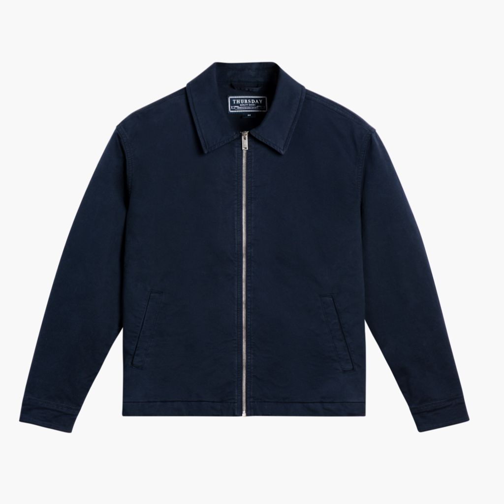 TORY BURCH カジュアルジャケット 紺系 2018025A0016 Men's Mechanic Jacket In Navy Blue Twill - Thursday