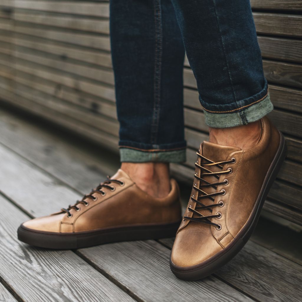 Thursday Boot Co Men\'s Premier Low Top Sneaker Sz 15 Natural Brown Leather Shoe Men main image 2