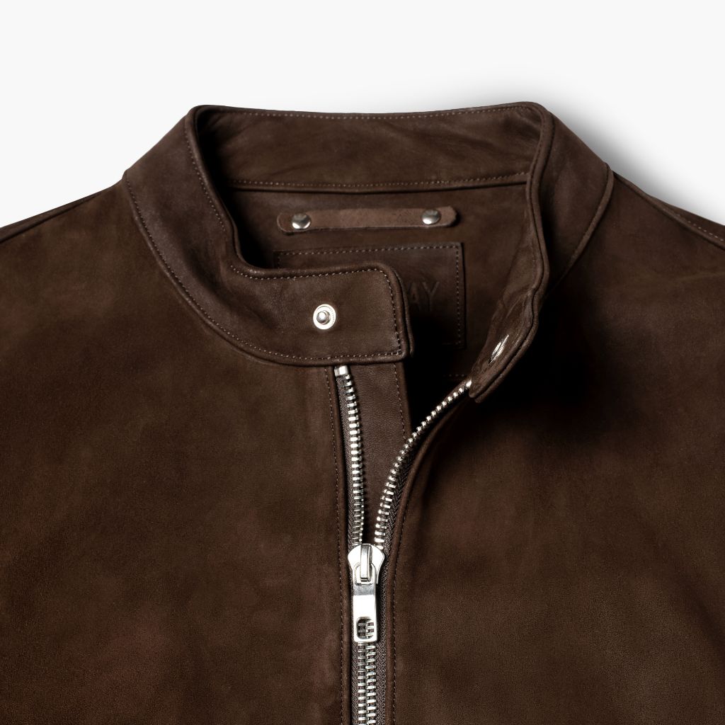 tobacco racer jacket Men's Racer Jacket In Tobacco Brown Leather