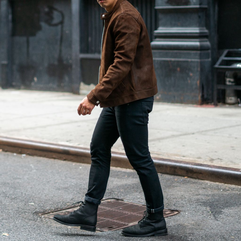 Men's Racer Jacket In Tobacco Brown Leather Thursday Boot Company